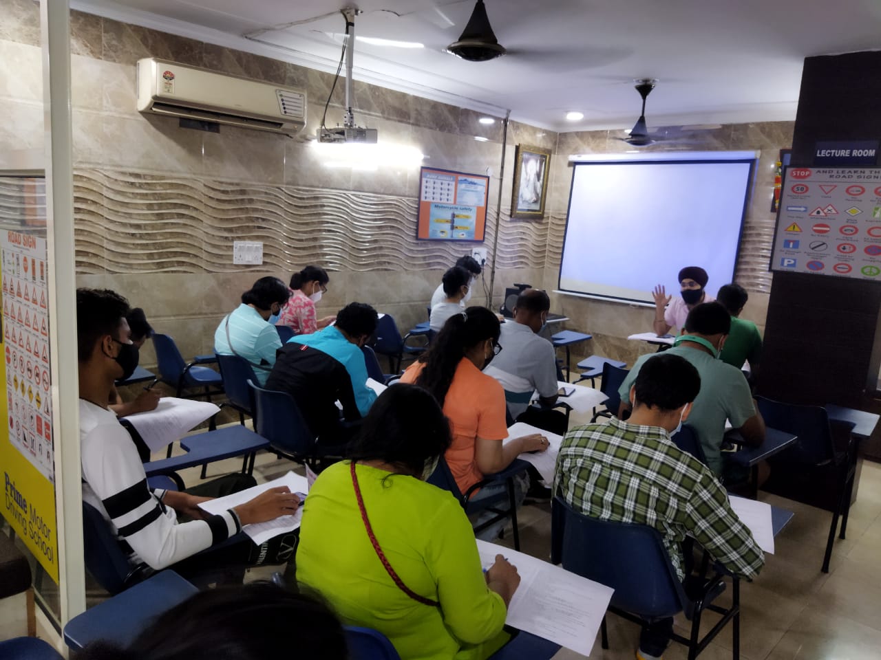 Class room at PMR Car Driving School Kalkaji